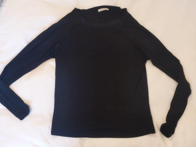 MAURO GRIFON イタリア製 しっとり 黒カットソーTシャツ < 女性ファッション  MAURO GRIFON イタリア製 しっとり 黒カットソーTシャツ  < 女性ファッションの