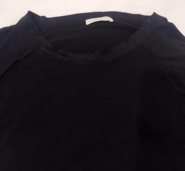 MAURO GRIFON イタリア製 しっとり 黒カットソーTシャツ < 女性ファッション  MAURO GRIFON イタリア製 しっとり 黒カットソーTシャツ < 女性ファッションの