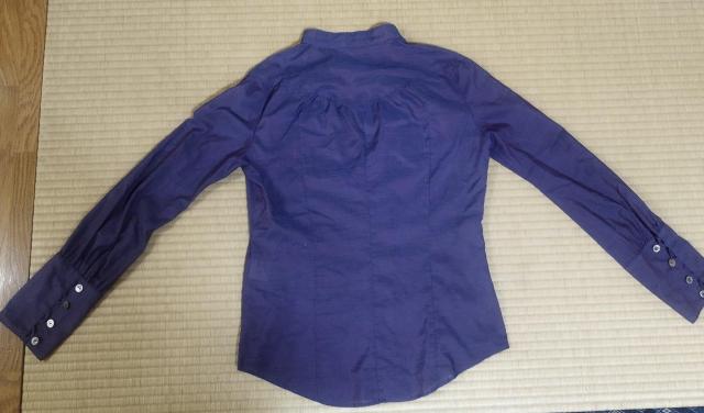 caring  globe most シャインブルー 綿 スタンドカラーシャツ < 女性ファッション  caring  globe most シャインブルー 綿 スタンドカラーシャツ < 女性ファッションの