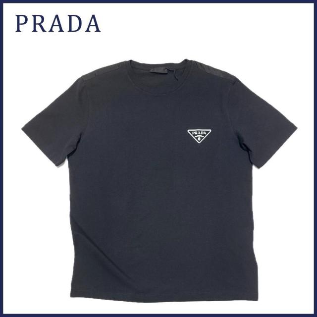 新品プラダPRADAメンズ異素材mix クルーネックロゴTシャ < ブランド 新品プラダPRADAメンズ異素材mix クルーネックロゴTシャ < ブランドの