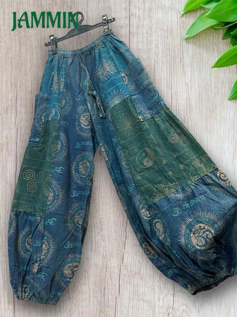 アジアン柄切替アラジンパンツ 大きいサイズ エスニック アジアン ヒッピー < 男性ファッション アジアン柄切替アラジンパンツ 大きいサイズ エスニック アジアン ヒッピー < 男性ファッションの