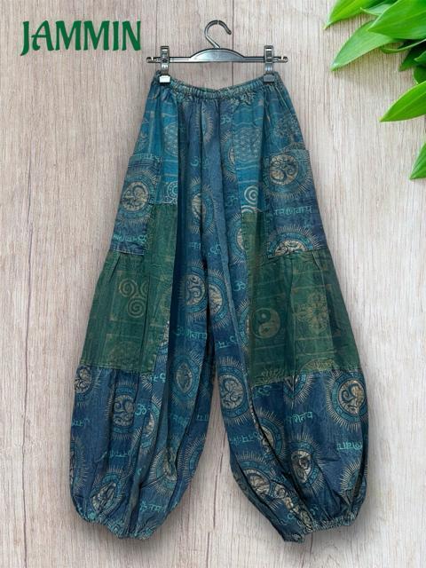 アジアン柄切替アラジンパンツ 大きいサイズ エスニック アジアン ヒッピー < 男性ファッション アジアン柄切替アラジンパンツ 大きいサイズ エスニック アジアン ヒッピー < 男性ファッションの