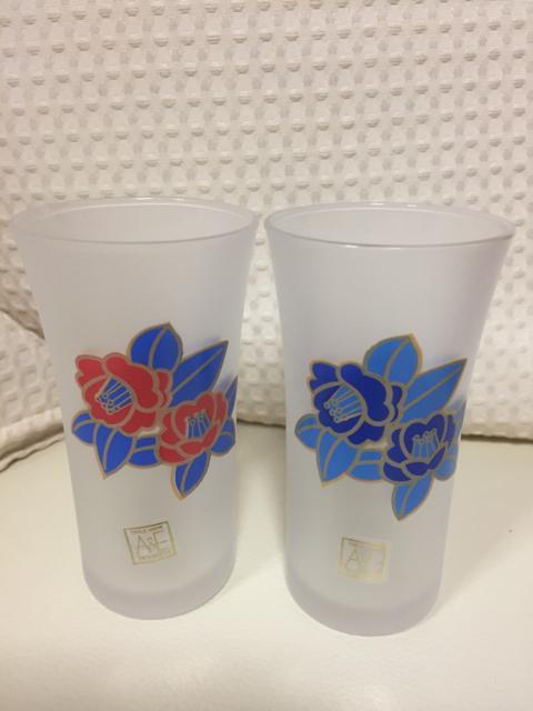 991.未使用☆たち吉☆椿柄☆細身グラス☆2個組 < インテリア/ライフ  991.未使用☆たち吉☆椿柄☆細身グラス☆2個組  < インテリア/ライフの