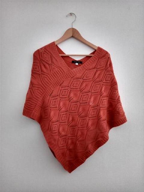 MK MICHEL KLEIN☆アシンメトリー かぎ編み ニット ポンチョ  サイズ38 < ブランド  MK MICHEL KLEIN☆アシンメトリー かぎ編み ニット ポンチョ  サイズ38  < ブランドの