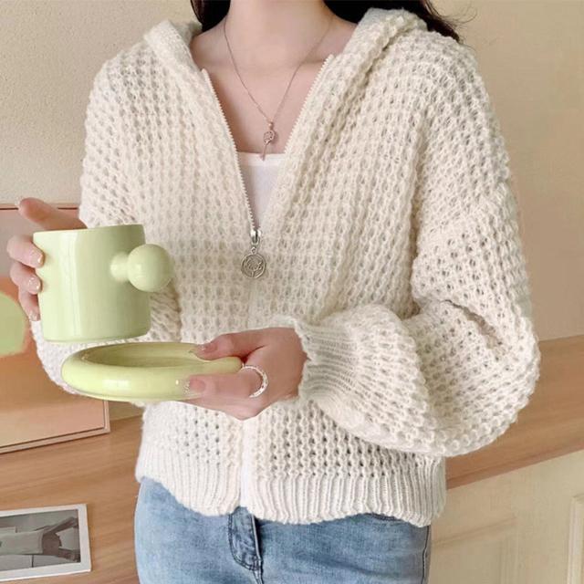 送料無料 新品 ニットパーカー 秋冬 カーディガン 韓国 < 女性ファッション  送料無料 新品 ニットパーカー 秋冬 カーディガン 韓国 < 女性ファッションの