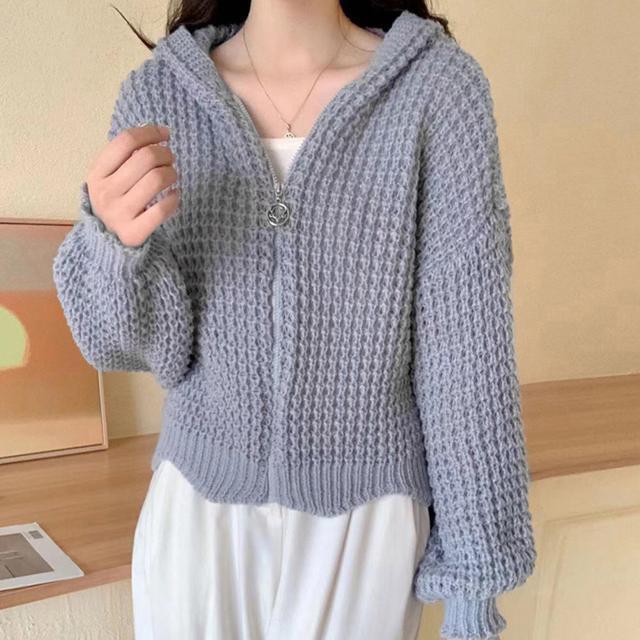 送料無料 新品 ニットパーカー 秋冬 カーディガン 韓国 < 女性ファッション  送料無料 新品 ニットパーカー 秋冬 カーディガン 韓国 < 女性ファッションの