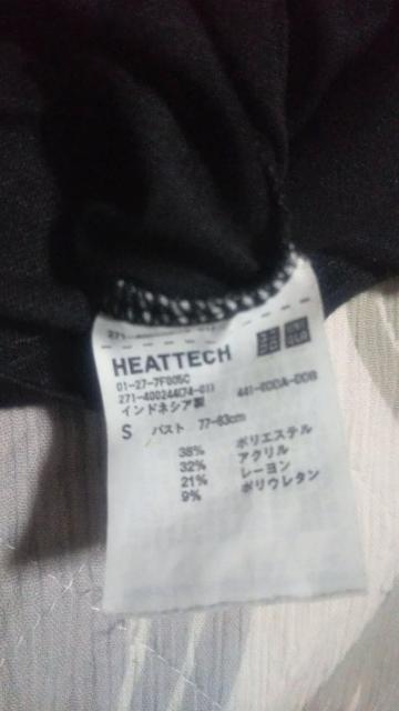 UNIQLO �q�[�g�e�b�N�ێ񒷑� �u���b�N S�T�C�Y HEATTECH ���f�B�[�X�����C���i�[ ���������C���i�[ ������������