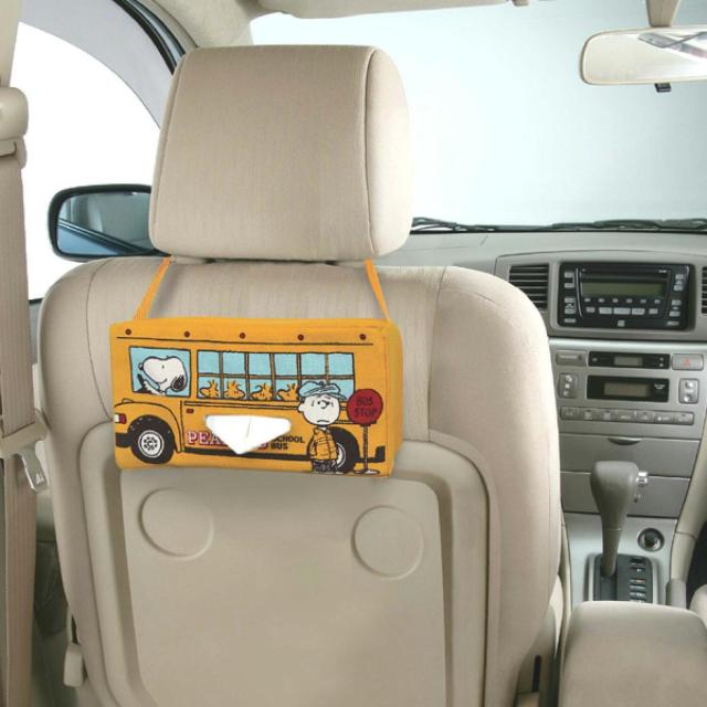 《New》SNOOPY/スヌーピー★ティッシュボックスをかわいく飾れる・ティッシュケース・ピーナッツバス<イエロー> < 自動車/バイク 《New》SNOOPY/スヌーピー★ティッシュボックスをかわいく飾れる・ティッシュケース・ピーナッツバス<イエロー> < 自動車/バイク