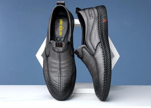 メンズ スリッポン 中年 ソフトソール ソフトレザー フラット ブラウン ブラック 26cm 26.5cm < 男性ファッション メンズ スリッポン 中年 ソフトソール ソフトレザー フラット ブラウン ブラック 26cm 26.5cm < 男性ファッションの