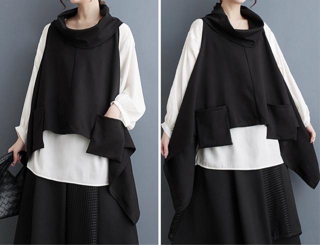 2点セット ブラウス&ベスト セットアップ 大きいサイズ < 女性ファッション  2点セット ブラウス&ベスト セットアップ 大きいサイズ  < 女性ファッションの