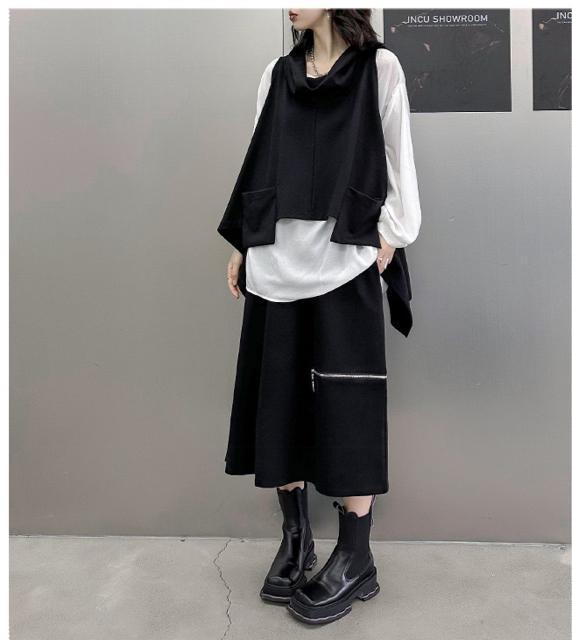 2点セット ブラウス&ベスト セットアップ 大きいサイズ < 女性ファッション  2点セット ブラウス&ベスト セットアップ 大きいサイズ < 女性ファッションの