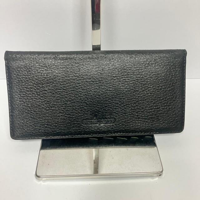 フランコバレンチノ FRANCO VALENTINO 長財布 黒 レザー シボ革 < 男性ファッション フランコバレンチノ FRANCO VALENTINO 長財布 黒 レザー シボ革 < 男性ファッションの