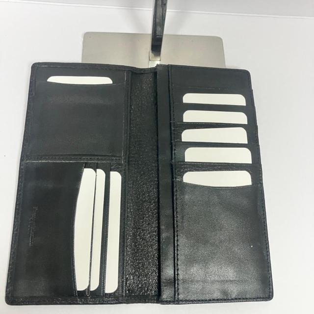 フランコバレンチノ FRANCO VALENTINO 長財布 黒 レザー シボ革 < 男性ファッション フランコバレンチノ FRANCO VALENTINO 長財布 黒 レザー シボ革 < 男性ファッションの