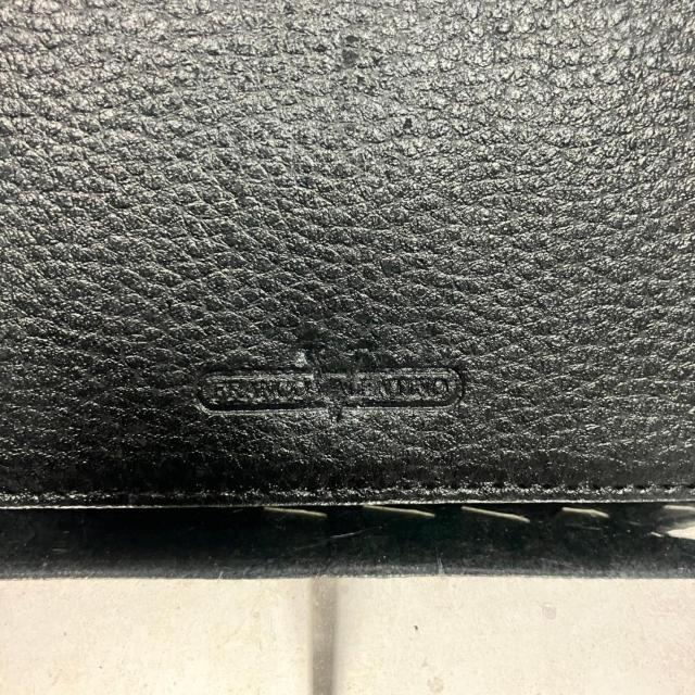 フランコバレンチノ FRANCO VALENTINO 長財布 黒 レザー シボ革 < 男性ファッション フランコバレンチノ FRANCO VALENTINO 長財布 黒 レザー シボ革 < 男性ファッションの