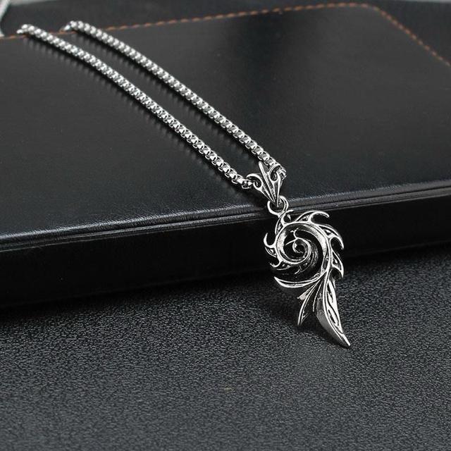 トライバル 螺旋 フェザー ネックレス シルバー 燻し加工 ゴシック メンズ スパイラル ペンダント 喜平チェーンストリート系 < 男性アクセサリー/時計 トライバル 螺旋 フェザー ネックレス シルバー 燻し加工 ゴシック メンズ スパイラル ペンダント 喜平チェーンストリート系 < 男性アクセサリー/時計の