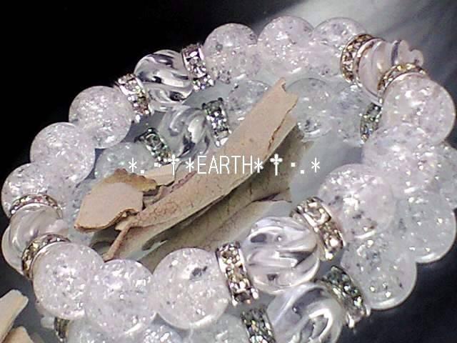 天然石★10ミリSラインツイスト水晶クラック水晶数珠 < 女性アクセサリー/時計  天然石★10ミリSラインツイスト水晶クラック水晶数珠 < 女性アクセサリー/時計の