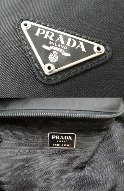 PRADA プラダ B8484 TESSUTO CITY ナイロン ハンドバッグ ブラック×三角プレート<USED> < ブランド PRADA プラダ B8484 TESSUTO CITY ナイロン ハンドバッグ ブラック×三角プレート<USED> < ブランドの