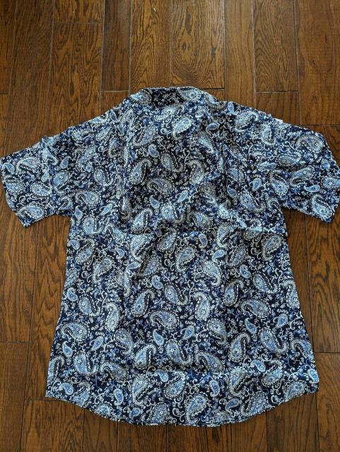 ペイズリー柄 半袖シャツ ボタンダウンシャツ < 男性ファッション ペイズリー柄 半袖シャツ ボタンダウンシャツ < 男性ファッションの