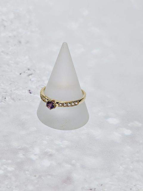 (192) パープル ラインストーン ゴールド 指輪 リング 22〜23号 < 女性アクセサリー/時計 (192) パープル ラインストーン ゴールド 指輪 リング 22〜23号 < 女性アクセサリー/時計の