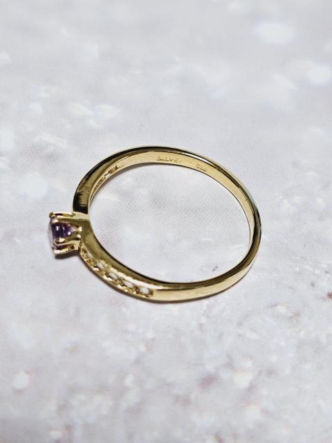 (192) パープル ラインストーン ゴールド 指輪 リング 22〜23号 < 女性アクセサリー/時計 (192) パープル ラインストーン ゴールド 指輪 リング 22〜23号 < 女性アクセサリー/時計の