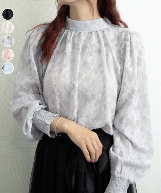 送料無料 新品 シアーブラウス バルーンスリーブ 韓国風 < 女性ファッション  送料無料 新品 シアーブラウス バルーンスリーブ 韓国風  < 女性ファッションの