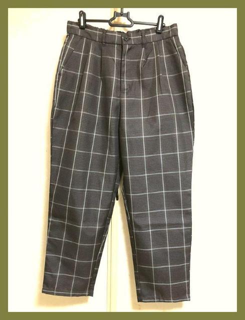 ☆超美品☆スタイルアップ♪チェックイージーワイドパンツLブラウン☆ < 男性ファッション  ☆超美品☆スタイルアップ♪チェックイージーワイドパンツLブラウン☆  < 男性ファッションの