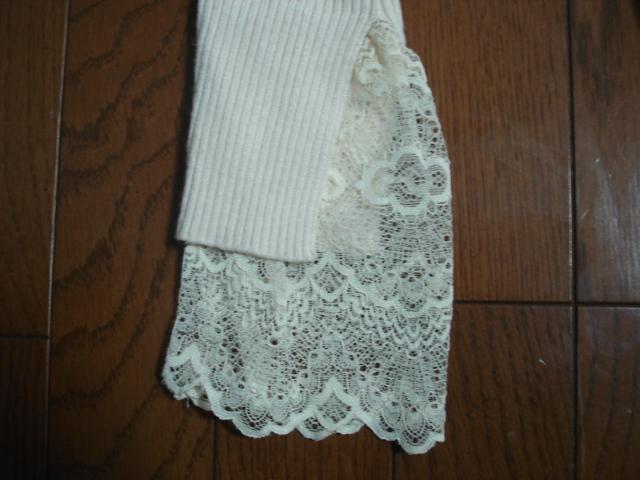 ★クイーンズコート 袖レースデザインリブ編みニット★新品!クローゼット整理価格! < ブランド ★クイーンズコート 袖レースデザインリブ編みニット★新品!クローゼット整理価格! < ブランドの