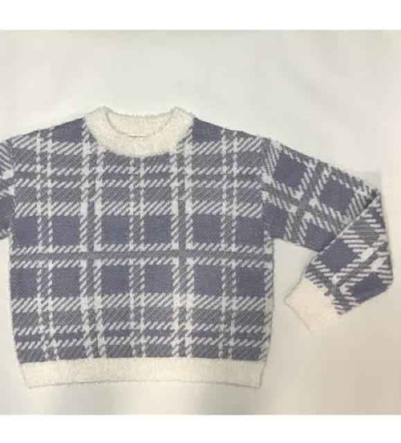 ロペピクニック〓水色ホワイト大チェック柄フェザーニットセーター(L)新品 < ブランド ロペピクニック〓水色ホワイト大チェック柄フェザーニットセーター(L)新品 < ブランドの