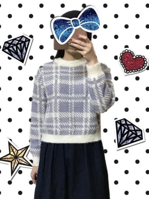 ロペピクニック〓水色ホワイト大チェック柄フェザーニットセーター(L)新品 < ブランド ロペピクニック〓水色ホワイト大チェック柄フェザーニットセーター(L)新品 < ブランドの