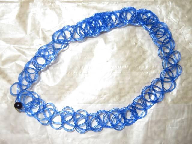 未使用☆ボディタトゥーチョーカー*ネックレス(ブルー) < 女性アクセサリー/時計 未使用☆ボディタトゥーチョーカー*ネックレス(ブルー) < 女性アクセサリー/時計の