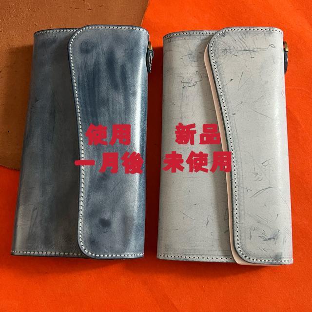 ネイビー ブルー系 長財布 本革 ブライドルレザー メンズ ヌメ革 ロングウォレット レザー  牛革 < 男性ファッション  ネイビー ブルー系 長財布 本革 ブライドルレザー メンズ ヌメ革 ロングウォレット レザー  牛革 < 男性ファッションの