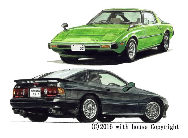 NC-314 マツダ サバンナRX-7限定版画サイン額装作家平右ヱ門 < 自動車/バイク NC-314 マツダ サバンナRX-7限定版画サイン額装作家平右ヱ門 < 自動車/バイク