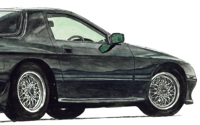 NC-314 マツダ サバンナRX-7限定版画サイン額装作家平右ヱ門 < 自動車/バイク NC-314 マツダ サバンナRX-7限定版画サイン額装作家平右ヱ門 < 自動車/バイク