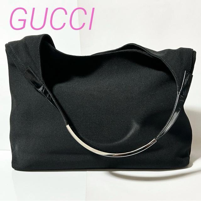 GUCCI 001�E3297�E002058 �����V�����_�[�o�b�O �V�����_�[�o�b�O �L�����o�X ���U�[ �u���b�N  �� �u�����h�� 