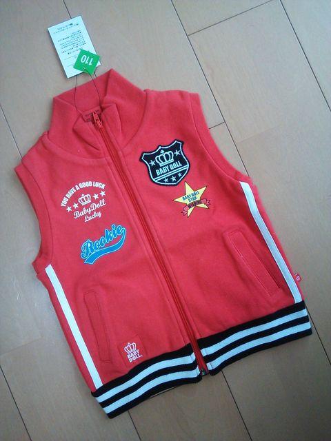 新品ワッペンベスト110赤ベビドBABYDOLLベビードール < ブランド  新品ワッペンベスト110赤ベビドBABYDOLLベビードール  < ブランドの