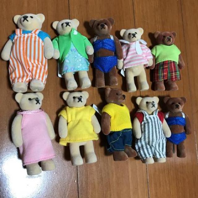 1999McD.Corp 10体 シルバニア風テディベア フィギュア クマ < ホビー  1999McD.Corp 10体 シルバニア風テディベア フィギュア クマ  < ホビーの