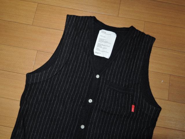 ダブルタップスWTAPSニットベストM黒カシミヤ混ストライプLOUNGE < ブランド  ダブルタップスWTAPSニットベストM黒カシミヤ混ストライプLOUNGE < ブランドの