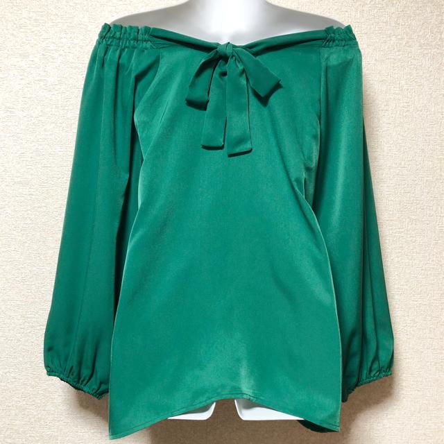 【新品/grove/L】BACKリボンオフショルカットソー < ブランド  【新品/grove/L】BACKリボンオフショルカットソー < ブランドの