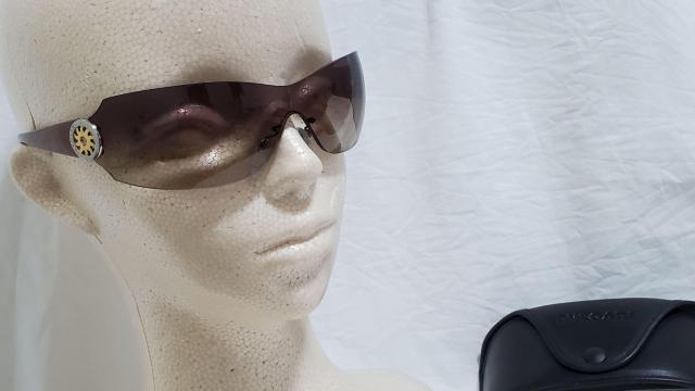 正規未 ブルガリ ビーゼロ ロゴ×トンドサン スポーティーサングラス 茶 太陽アイコン フレームレス シールド1枚レンズ 付属有 < ブランド  正規未 ブルガリ ビーゼロ ロゴ×トンドサン スポーティーサングラス 茶 太陽アイコン フレームレス シールド1枚レンズ 付属有 < ブランドの