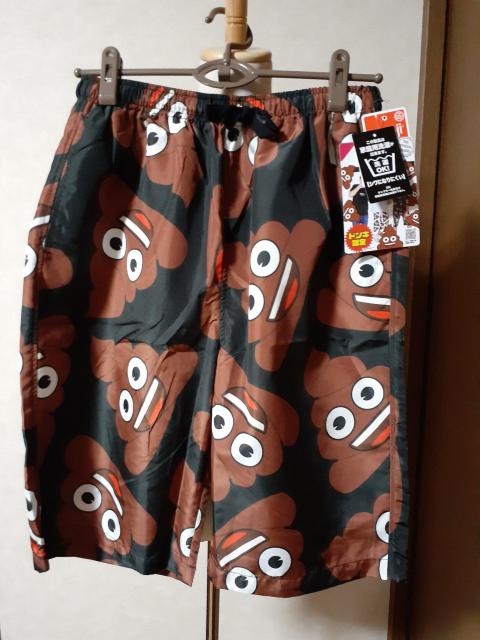 新品 ハーフパンツ 黒×うんちくん < 男性ファッション  新品 ハーフパンツ 黒×うんちくん  < 男性ファッションの
