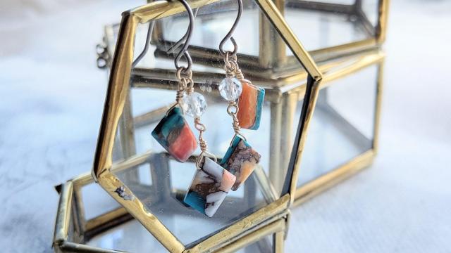 14kgf*オイスターカッパーターコイズのピアス*23044 < 女性アクセサリー/時計 14kgf*オイスターカッパーターコイズのピアス*23044 < 女性アクセサリー/時計の