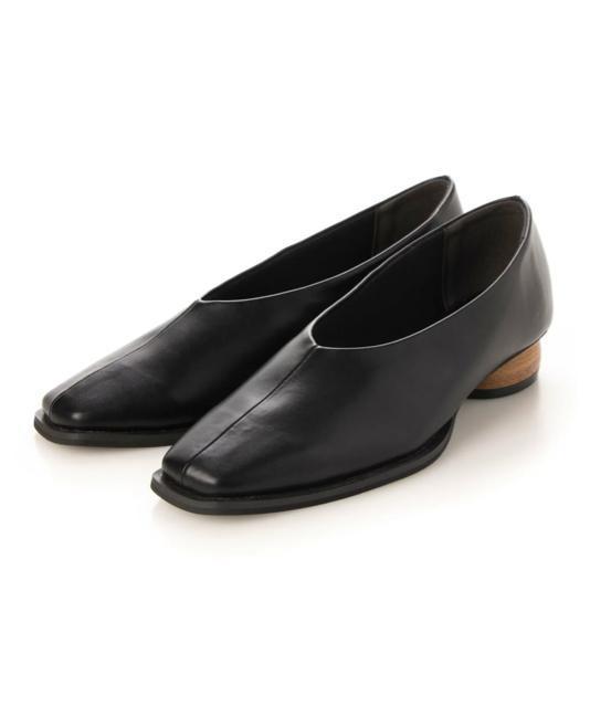 定価7,920円●EVOLイーボル●スクエアラウンドヒールVカットパンプス●ラウンドトゥ●24cm●黒ブラック < ブランド  定価7,920円●EVOLイーボル●スクエアラウンドヒールVカットパンプス●ラウンドトゥ●24cm●黒ブラック < ブランドの