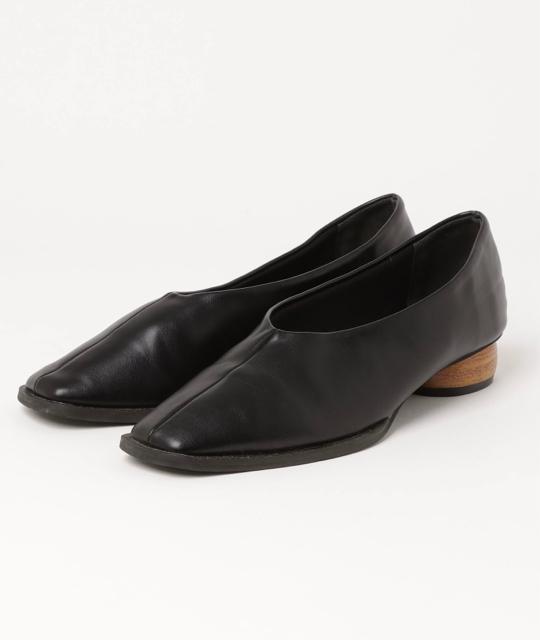 定価7,920円●EVOLイーボル●スクエアラウンドヒールVカットパンプス●ラウンドトゥ●24cm●黒ブラック < ブランド  定価7,920円●EVOLイーボル●スクエアラウンドヒールVカットパンプス●ラウンドトゥ●24cm●黒ブラック < ブランドの