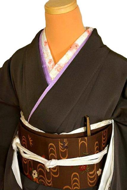 【最高峰】新品同様 巨匠 本加賀友禅作家【柿本市郎】上質な焦げ茶 3つ紋 色留袖 身丈155.5cm 裄丈65.5cm T3537 < 女性ファッション 【最高峰】新品同様 巨匠 本加賀友禅作家【柿本市郎】上質な焦げ茶 3つ紋 色留袖 身丈155.5cm 裄丈65.5cm T3537 < 女性ファッションの