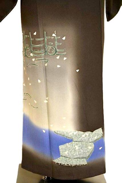 【最高峰】新品同様 巨匠 本加賀友禅作家【柿本市郎】上質な焦げ茶 3つ紋 色留袖 身丈155.5cm 裄丈65.5cm T3537 < 女性ファッション 【最高峰】新品同様 巨匠 本加賀友禅作家【柿本市郎】上質な焦げ茶 3つ紋 色留袖 身丈155.5cm 裄丈65.5cm T3537 < 女性ファッションの