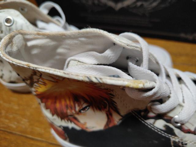 BLEACH ブリーチ ハイカットスニーカー 靴 シューズ アニメ 一護 Sサイズ < 男性ファッション  BLEACH ブリーチ ハイカットスニーカー 靴 シューズ アニメ 一護 Sサイズ < 男性ファッションの