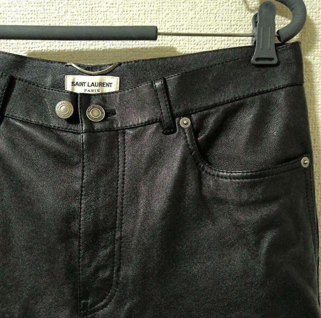 SAINT LAURENT PARIS★スタッズ/レザーパンツ■ランウェイモデル < 男性ファッション SAINT LAURENT PARIS★スタッズ/レザーパンツ■ランウェイモデル < 男性ファッションの
