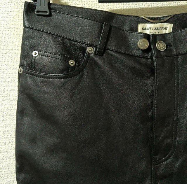 SAINT LAURENT PARIS★スタッズ/レザーパンツ■ランウェイモデル < 男性ファッション SAINT LAURENT PARIS★スタッズ/レザーパンツ■ランウェイモデル < 男性ファッションの
