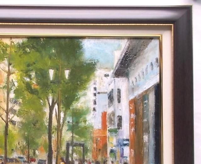 (^^♪油彩画 金山ヒロシ【― 難波あたり】『F10号』新額付き ★爽やかな初夏の並木筋 < ホビー (^^♪油彩画 金山ヒロシ【― 難波あたり】『F10号』新額付き ★爽やかな初夏の並木筋 < ホビーの