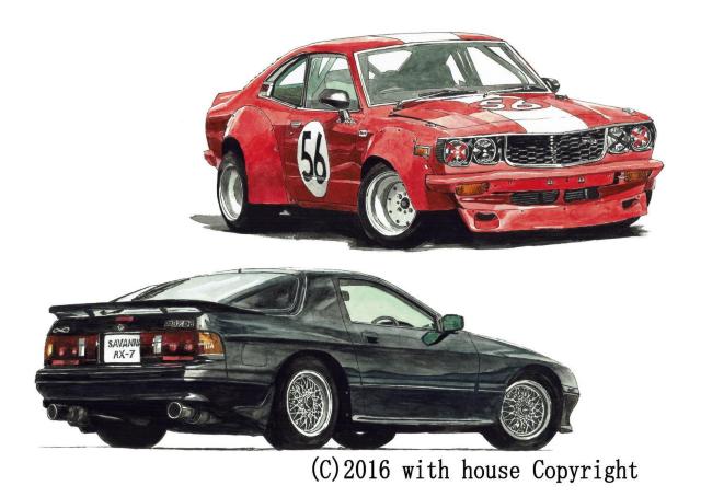 NC-318サバンナRX-7/RX-3限定版画サイン額装作家平右ヱ門 < 自動車/バイク NC-318サバンナRX-7/RX-3限定版画サイン額装作家平右ヱ門 < 自動車/バイク